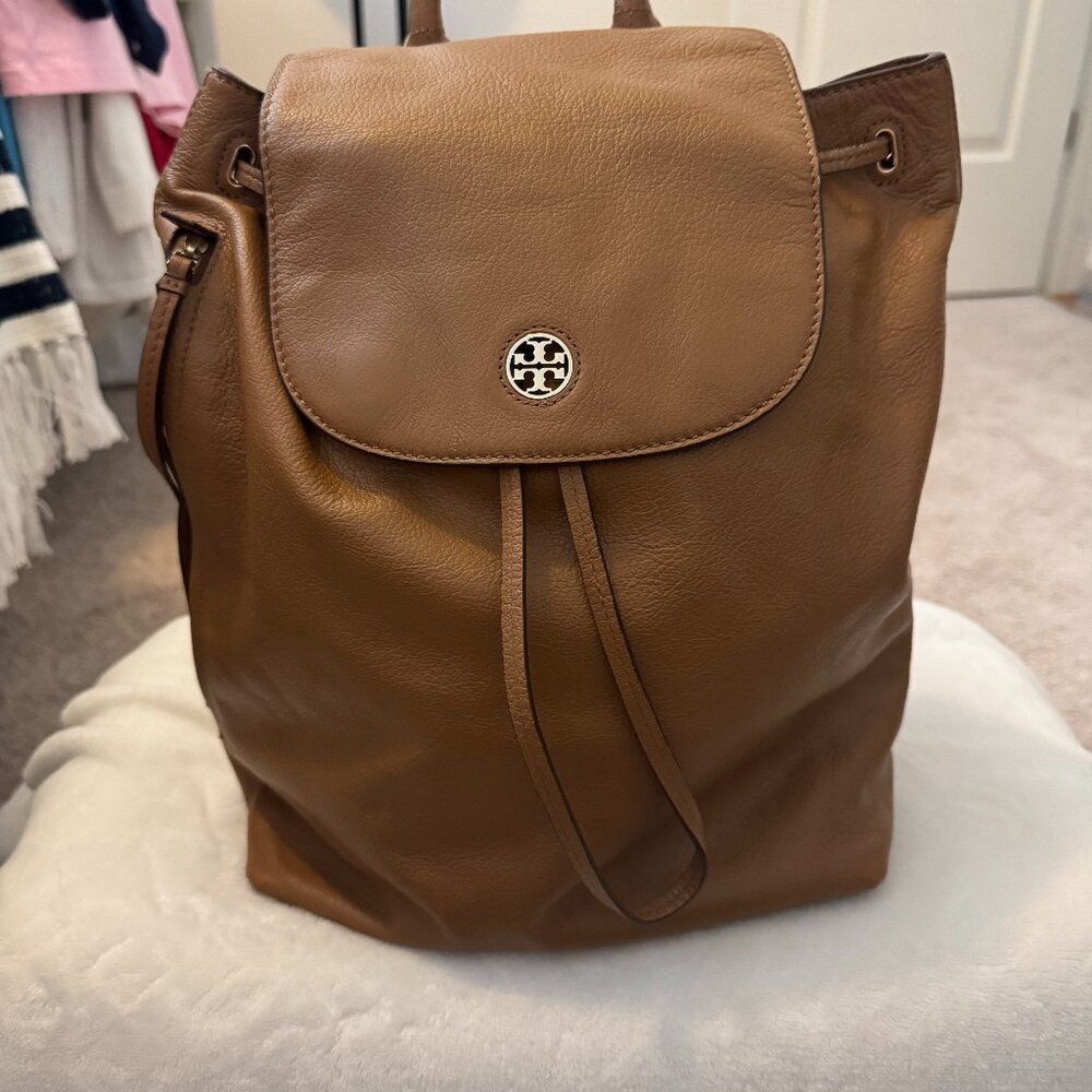 Tory Burch Brody Brown Leather Back Pack